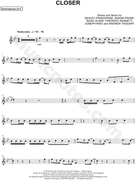 Collection: Closer - C Instrument & Piano