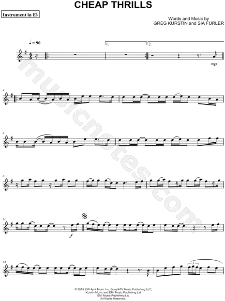 Collection: Cheap Thrills - Eb Instrument & Piano