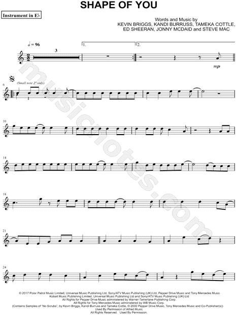 Collection: Shape of You - Eb Instrument & Piano