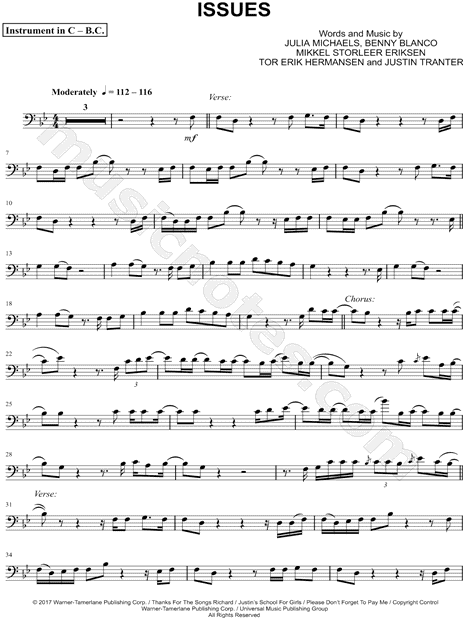 Collection: Issues - Bass Clef Instrument & Piano