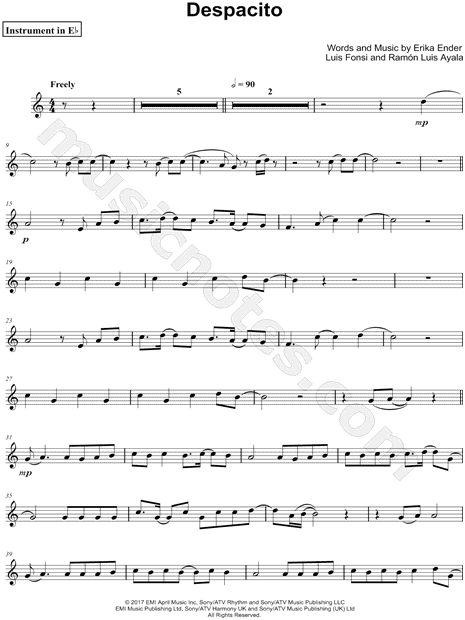Collection: Despacito - Eb Instrument & Piano