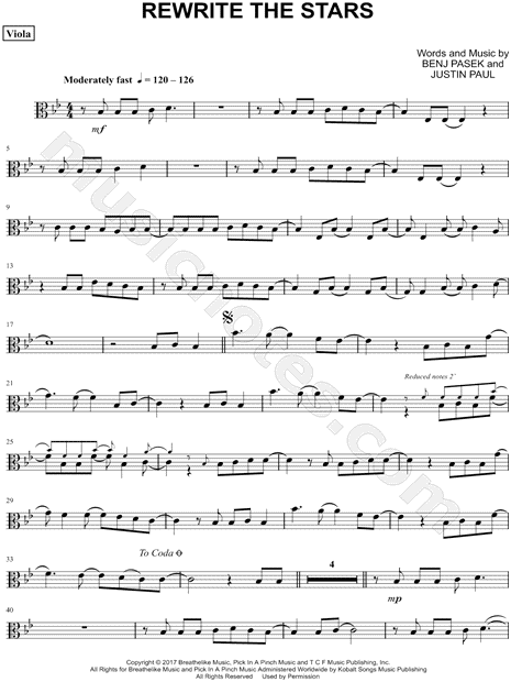 Collection: Rewrite the Stars - Viola & Piano