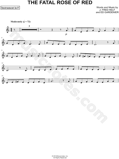 Collection: The Fatal Rose of Red - F Instrument & Piano