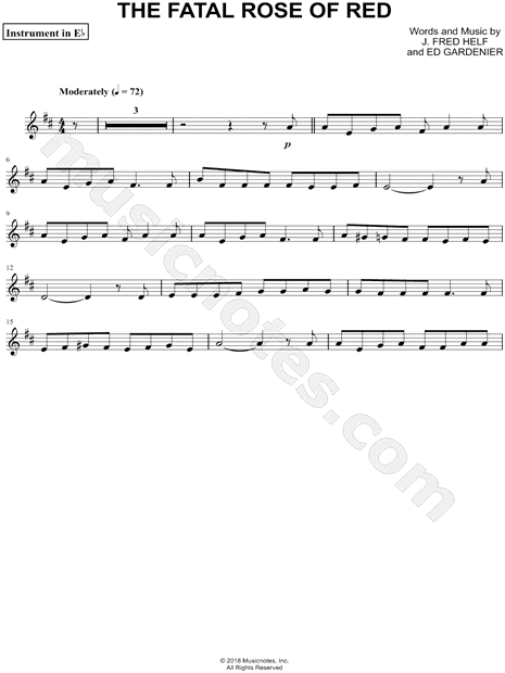 Collection: The Fatal Rose of Red - Eb Instrument & Piano