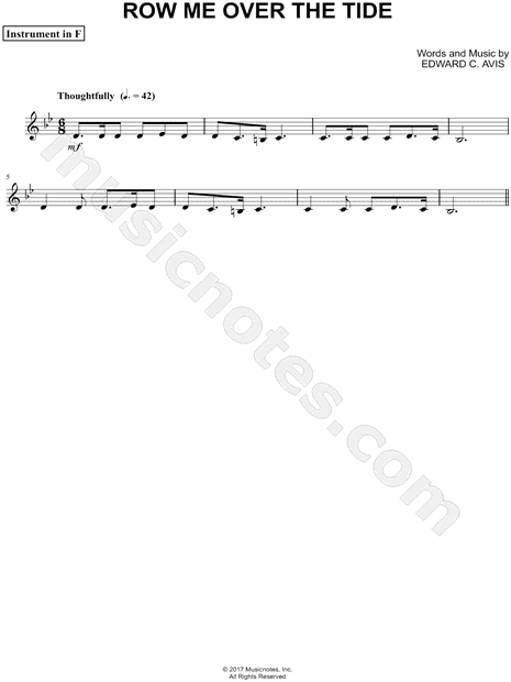 Collection: Row Me Over the Tide - F Instrument & Piano