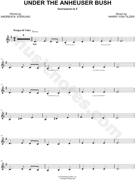 Collection: Under the Anheuser Bush - F Instrument & Piano