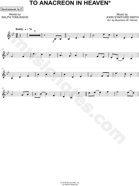 Collection: To Anacreon in Heaven - F Instrument & Piano