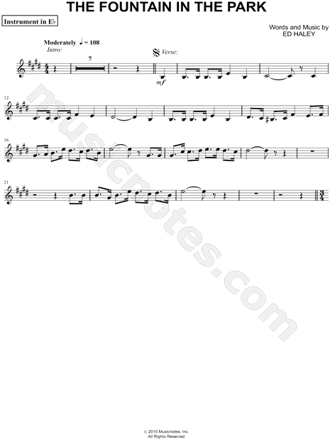 Collection: The Fountain in the Park - Eb Instrument & Piano
