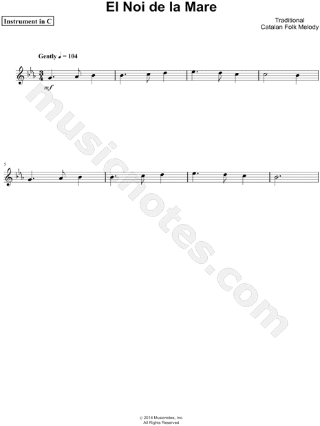 Collection: El Noi de la Mare - C Instrument & Piano