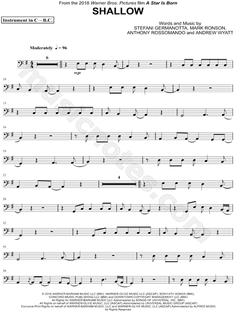 Collection: Shallow - Bass Clef Instrument & Piano