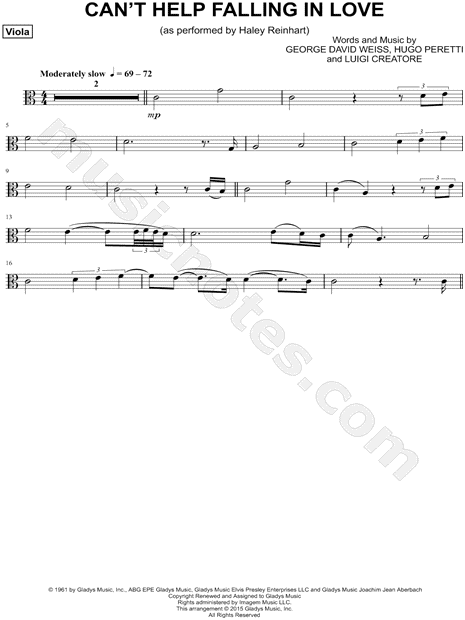 Collection: Can't Help Falling in Love - Viola & Piano