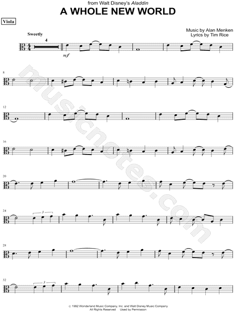 Collection: A Whole New World - Viola & Piano