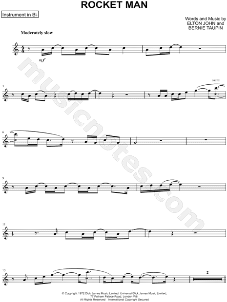 Collection: Rocket Man - Bb Instrument & Piano