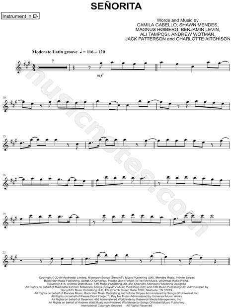 Collection: Señorita - Eb Instrument & Piano