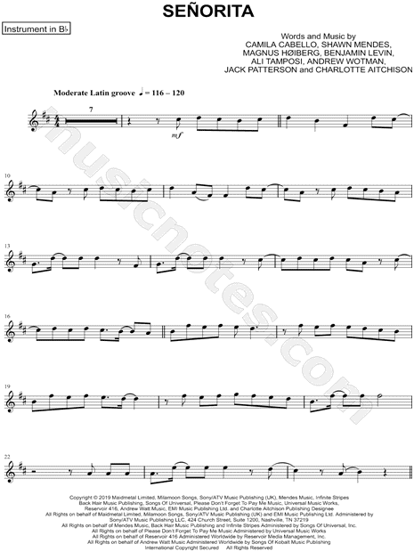 Collection: Señorita - Bb Instrument & Piano