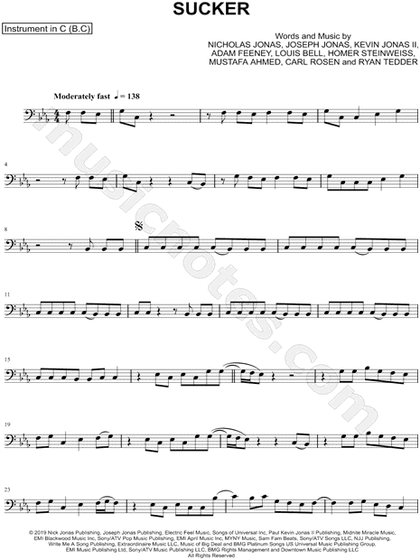 Collection: Sucker - Bass Clef Instrument & Piano