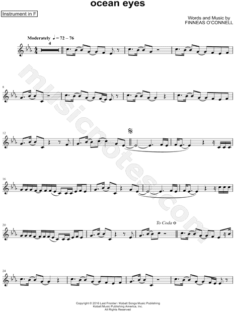 Collection: ocean eyes - F Instrument & Piano