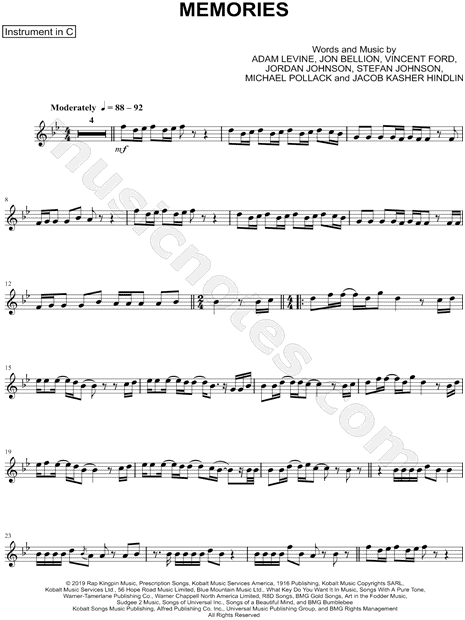 Collection: Memories - C Instrument & Piano