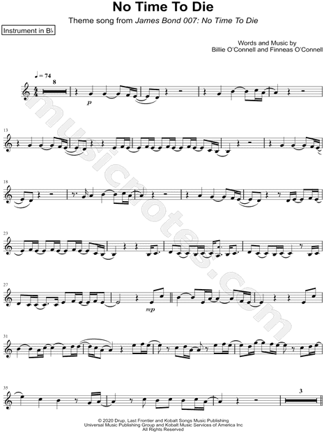 Collection: No Time to Die - Bb Instrument & Piano