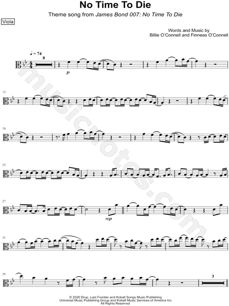 Collection: No Time to Die - Viola & Piano