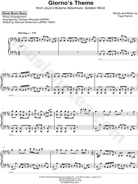 Collection: Sheet Music Boss Collection: JoJo Themes