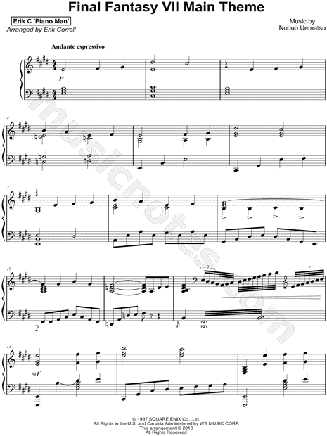 Collection: Final Fantasy VII Collection: Signature Artist Piano