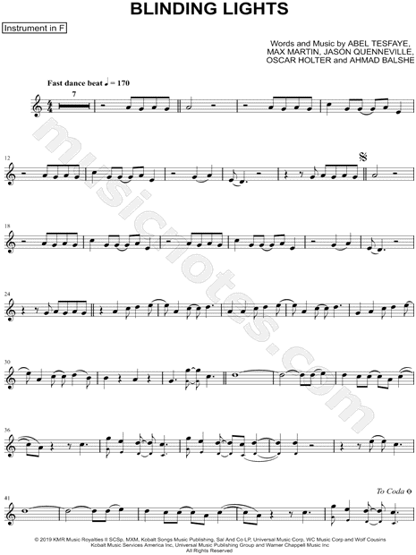 Collection: Blinding Lights - F Instrument & Piano
