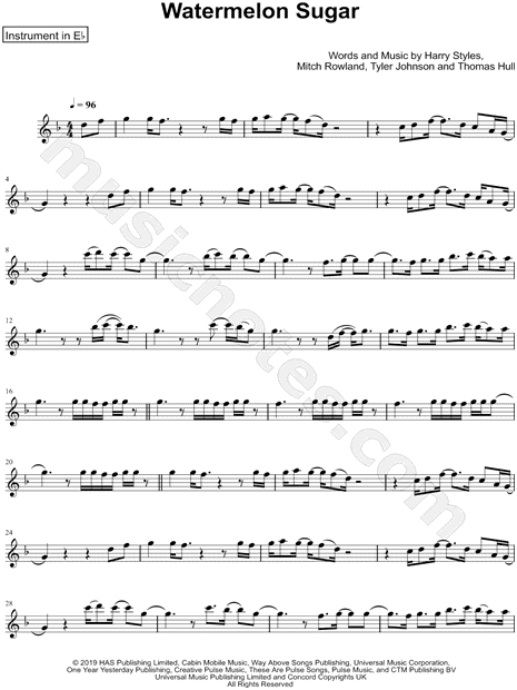 Collection: Watermelon Sugar - Eb Instrument & Piano