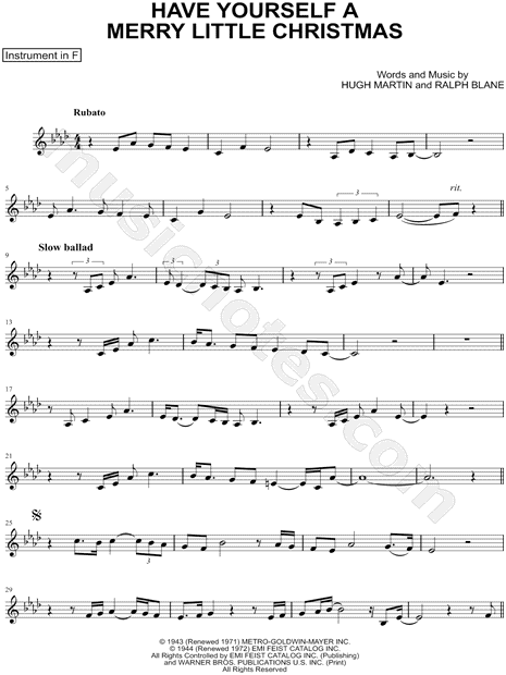 Collection: Have Yourself a Merry Little Christmas - F Instrument & Piano