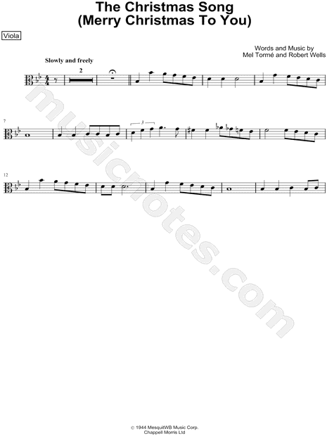 Collection: The Christmas Song (Chestnuts Roasting on an Open Fire) - Viola & Piano