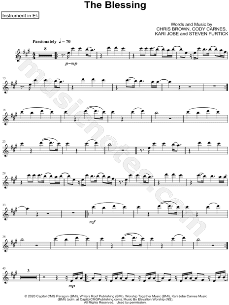 Collection: The Blessing - Eb Instrument & Piano