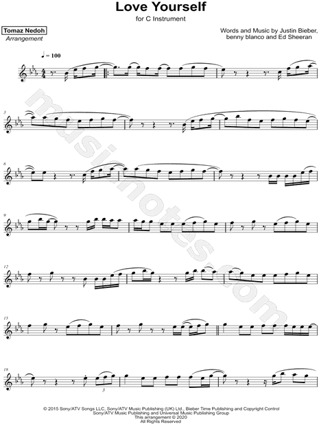 Collection: Love Yourself - C Instrument & Piano