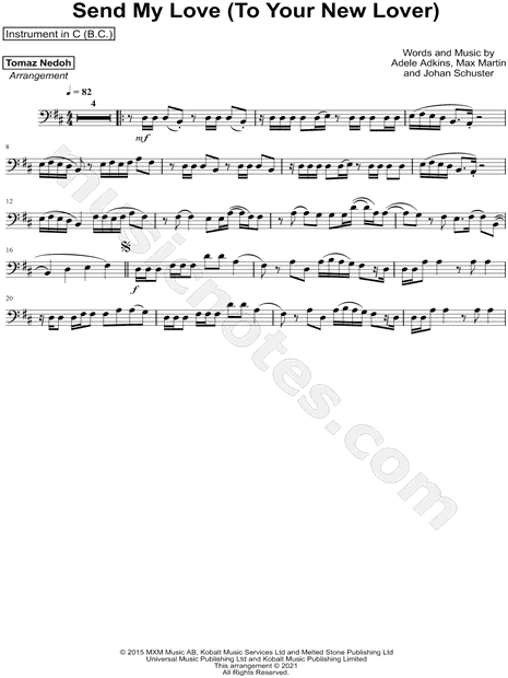 Collection: Send My Love (To Your New Lover) - Bass Clef Instrument & Piano