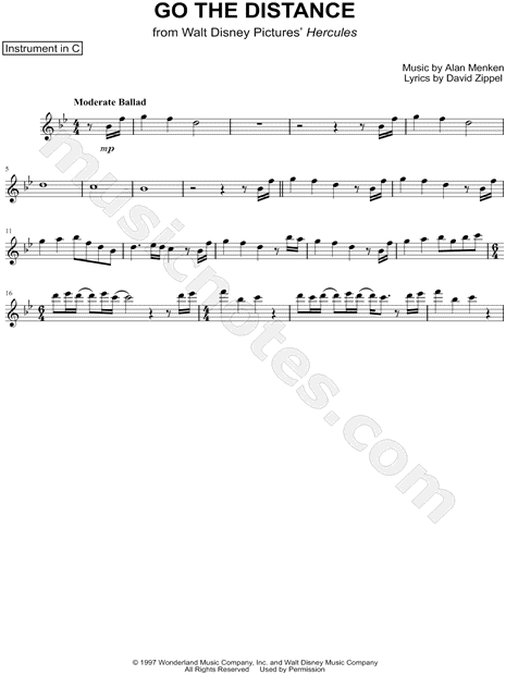 Collection: Go the Distance - C Instrument & Piano