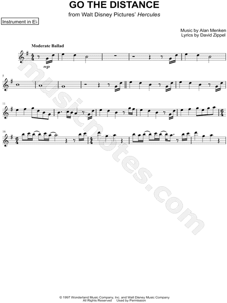 Collection: Go the Distance - Eb Instrument & Piano
