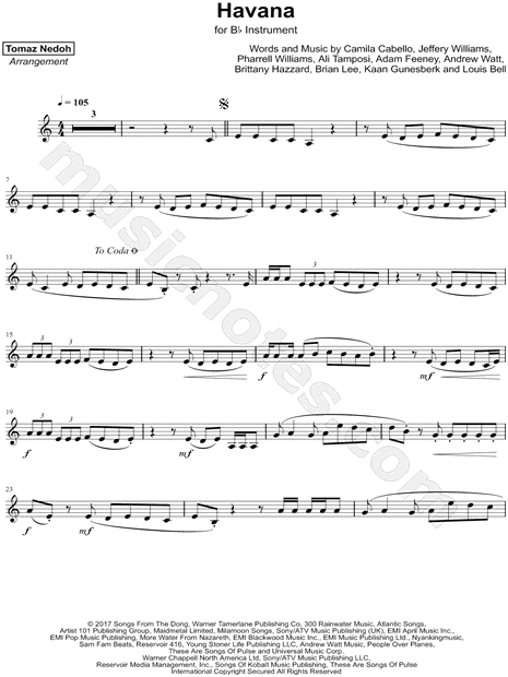 Collection: Havana - Bb Instrument & Piano
