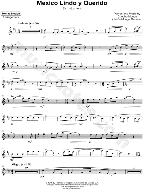 Collection: México Lindo y Querido - Eb Instrument & Piano