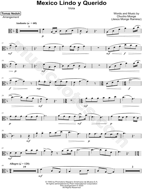 Collection: México Lindo y Querido - Viola & Piano