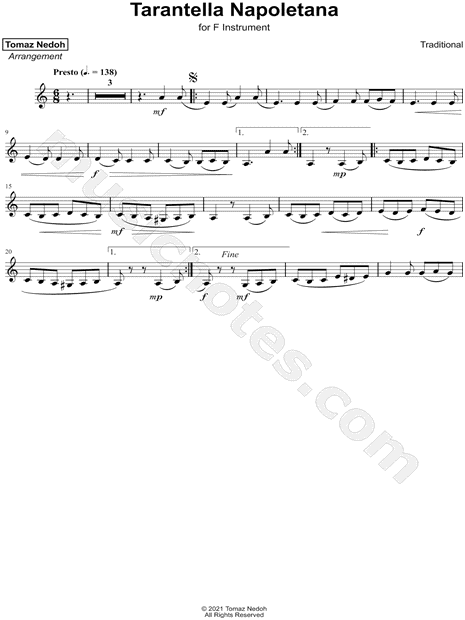 Collection: Tarantella Napoletana - F Instrument & Piano