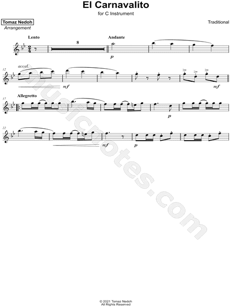 Collection: El Carnavalito - C Instrument & Piano