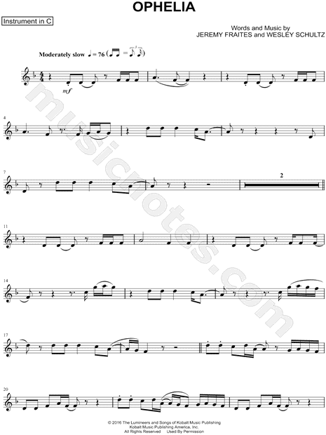 Collection: Ophelia - C Instrument & Piano