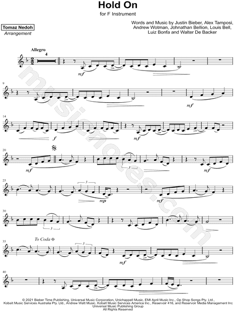 Collection: Hold On - F Instrument & Piano