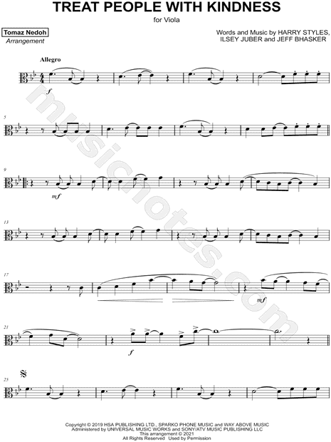Collection: Treat People with Kindness - Viola & Piano