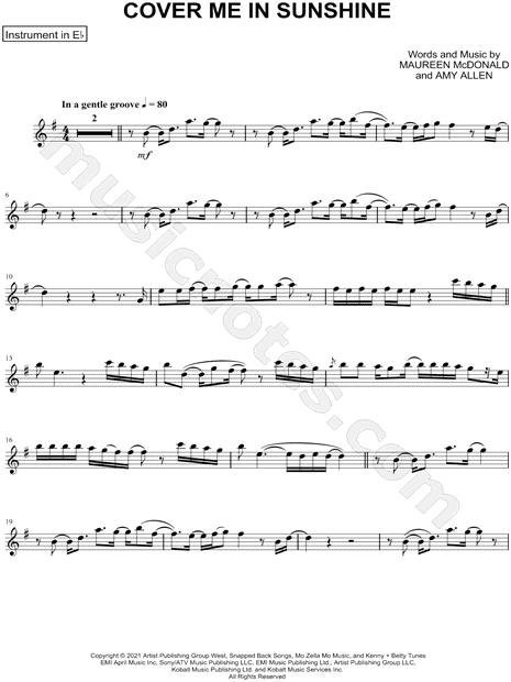 Collection: Cover Me in Sunshine - Eb Instrument & Piano