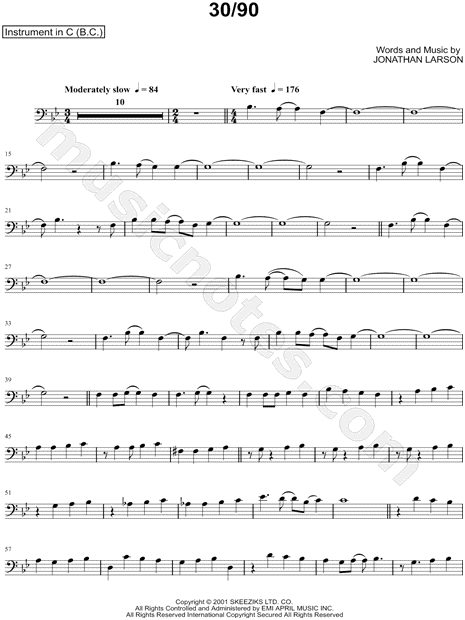 Collection: 30 / 90 - Bass Clef Instrument & Piano