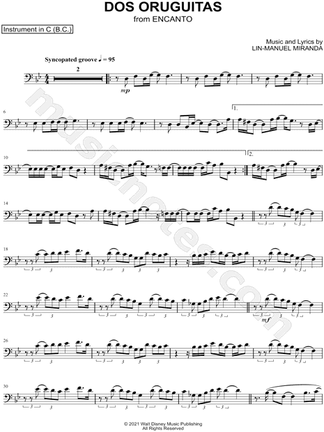 Collection: Dos Oruguitas - Bass Clef Instrument & Piano