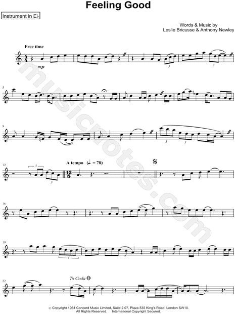 Collection: Feeling Good - Eb Instrument & Piano