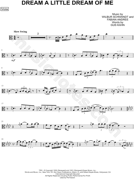 Collection: Dream a Little Dream of Me - Viola & Piano