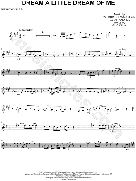 Collection: Dream a Little Dream of Me - Eb Instrument & Piano