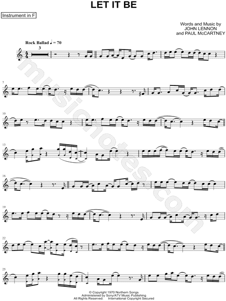 Collection: Let It Be - F Instrument & Piano
